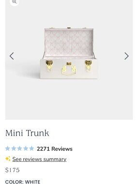 ADORABLE Petite Keep White
Mini Trunk - White / Bella's Bows
